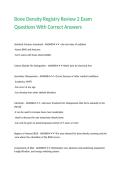 Bone Density Registry Review 2 Exam Questions With Correct Answers 