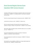 Bone Density Registry Review Exam Questions With Correct Answers