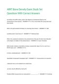 ARRT Bone Density Exam Study Set Questions With Correct Answers