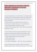 NClex Readiness Test Part 1 Newest 2026-2027&period; Questions & Correct Answers&period; Graded A