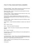 POS 3713 FINAL EXAM QUESTIONS & ANSWERS