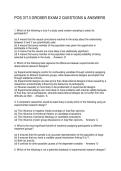 POS 3713 GRO&szlig;ER EXAM 2 QUESTIONS & ANSWERS