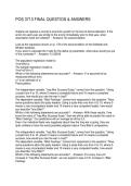 POS 3713 FINAL QUESTIOS & ANSWERS