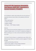 Virtual ATI PN Capstone Orientation Test Newest 2026-2027&period; Questions & Correct Answers&period; Graded A