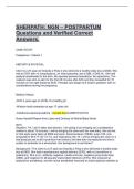 SHERPATH&colon; NGN- POSTPARTUM QUESTIONS AND VERIFIED CORRECT ANSWERS&vert;&vert; LATEST 2026