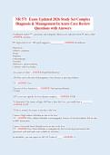 NR 571 Exam 2026&colon; Complex Diagnosis & Management in Acute Care &ndash; Study Guide & Q&A
