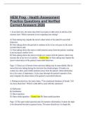 HESI Prep - Health Assessment Practice Questions Exam 2026 Actual with Questions & Answers 100&percnt; Guarantee Pass &lpar;Verified Answers&rpar;