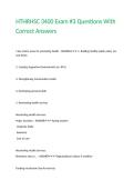 HTHRHSC 3400 Exam -3 Questions With Correct Answers&period;