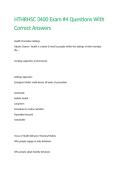 HTHRHSC 3400 Exam -4 Questions With Correct Answers 