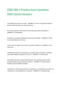 CEBS GBA 1 Practice Exam Questions With Correct Answers