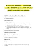 WGU D427 Data Management &ndash; Applications OA Actual Exam 2026&sol;2027 &vert; Questions 1-25 with Verified Answers &vert; 100&percnt; Correct &vert; Pass Guaranteed