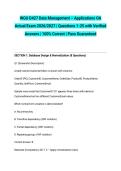 WGU D427 Data Management &ndash; Applications OA Actual Exam 2026&sol;2027 &vert; Questions 1-25 with Verified Answers &vert; 100&percnt; Correct &vert; Pass Guaranteed