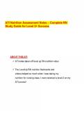 ATI Nutrition Assessment Notes &ndash; Complete RN Study Guide for Level 2&plus; Success