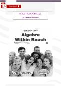 Solutions Manual for Larson&rsquo;s Elementary Algebra&colon; Algebra Within Reach &lpar;6th Edition&rpar; &ndash; Verified Resource &lpar;All Chapters Included&rpar;