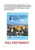 TEST BANK for Principles of Auditing & Other Assurance Services 22nd Edition by Whittington & Pany All Chapters Covered ISBN 1266857664 100&percnt; Complete A&plus; Study Guide Latest Version