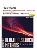 Test Bank for Introduction to Health Research Methods 3rd Edition by Kathryn H&period; Jacobsen &ndash; All Chapters Quiz & Exam Questions
