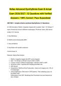 Relias Advanced Dysrhythmia Exam B Actual Exam 2026&sol;2027 &vert; 52 Questions with Verified Answers &vert; 100&percnt; Correct &vert; Pass Guaranteed