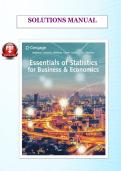 Essentials of Statistics for Business and Economics &lpar;10th Edition&rpar; &ndash; Verified Solutions Manual by David Anderson &lpar;All Chapters Included&rpar;