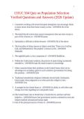 COUC 504 Quiz on Population Selection&colon; Verified Questions and Answers &lpar;2026 Update&rpar;