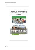 Test Bank for The Human Body in Health and Disease 8th Edition by Patton&colon; Comprehensive Exam Prep with Multiple-Choice&comma; True&sol;False&comma; and Short Answer Questions