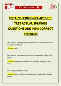 IFSTA 7TH EDITION CHAPTER 16 TEST ACTUAL 2026 QUESTIONS AND 100&percnt; CORRECT ANSWERS