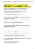 CDIP Domain 6&colon; Compliance ACTUAL  QUESTIONS AND CORRECT ANSWERS 
