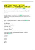 CDIP EXAM Domain 1 ACTUAL  QUESTIONS AND CORRECT ANSWERS 