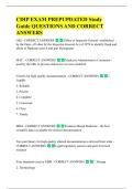 CDIP EXAM PREPUPDATED Study  Guide QUESTIONS AND CORRECT  ANSWERS