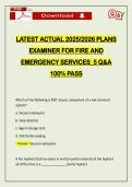LATEST ACTUAL 2026 PLANS EXAMINER FOR FIRE AND EMERGENCY SERVICES&lowbar;5 Q&A 100&percnt; PASS