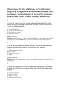 Midterm Exam&colon; NR 605&sol; NR605 &lpar;New 2025&sol; 2026 Update&rpar;  Diagnosis & Management in Psychiatric Mental Health Across  the Lifespan I Review&vert; Questions & Answers Plus Rationales&vert;  Grade A&vert; 100&percnt; Correct &lpar;Verified Solutions&rpar;- Chamberlain 