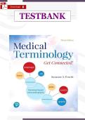 Medical Terminology&colon; Get Connected&excl; &lpar;3rd Edition&rpar; &ndash; Verified Test Bank by Suzanne Frucht &lpar;All Chapters Included&rpar;