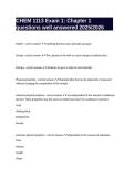CHEM 1113 Exam 1&colon; Chapter 1 questions well answered 2025&sol;2026
