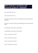 Math 113 Exam 1 questions well answered graded A&plus; 2025&sol;2026