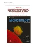 Test Bank for Prescott's Microbiology 12th Edition &ndash; All Chapters 1-42 &vert; Questions & Answers &vert; Graded A&plus;