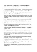 LAS 4931 FINAL EXAM QUESTIONS & ANSWERS