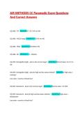 AIR METHODS CC Paramedic Exam Questions And Correct Answers&vert; 100&percnt; Pass