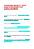  RPSGT EXAM 2026 STUDY GUIDE QUESTIONS COMPLETE WITH CORRECT ANSWERS