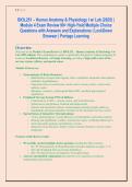 BIOL251 &ndash; Human Anatomy & Physiology I w&sol; Lab &lpar;2025&rpar; &vert;  Module 4 Exam Review 90&plus; High-Yield Multiple Choice  Questions with Answers and Explanations &vert; LockDown  Browser &vert; Portage Learning  