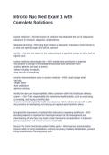 Intro to Nuc Med Exam 1 with Complete Solutions