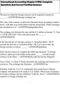 International Accounting Chapter 6 With Complete Questions And Correct Verified Answers