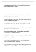 VEHICLE COMMUNICATION SYSTEM &lpar;LATEST&rpar; QUESTIONS AND ANSWERS 100&percnt; CORRECT