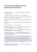 Intro to Nuclear Medicine Exam Questions and Answers