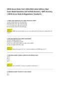 NFHS Soccer Rules Test &vert; 2025&sol;2026 Latest Edition &vert; Real  Exam-Based Questions and Verified Answers &vert; 100&percnt; Accuracy  &vert; NFHS Soccer Rules & Regulations &vert; Graded A&plus;