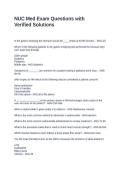 NUC Med Exam Questions with Verified Solutions