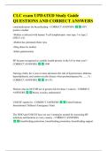CLC exam UPDATED Study Guide  QUESTIONS AND CORRECT ANSWERS 