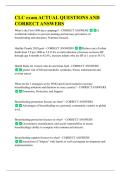 CLC exam ACTUAL QUESTIONS AND  CORRECT ANSWERS 