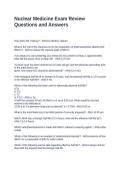 Nuclear Medicine Exam Review Questions and Answers