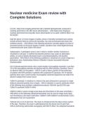 Nuclear medicine Exam review with Complete Solutions