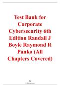 Corporate Cybersecurity&comma; 6th Edition &ndash; Randall J&period; Boyle&comma; Raymond R&period; Panko &ndash; ISBN 9780135335734 &ndash; Complete Test Bank &lpar;All Chapters 1&ndash;10&rpar;