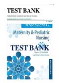 Introductory Maternity & Pediatric Nursing &ndash; Hatfield & Kincheloe &lpar;5th Edition&rpar; &ndash; Test Bank with Answers